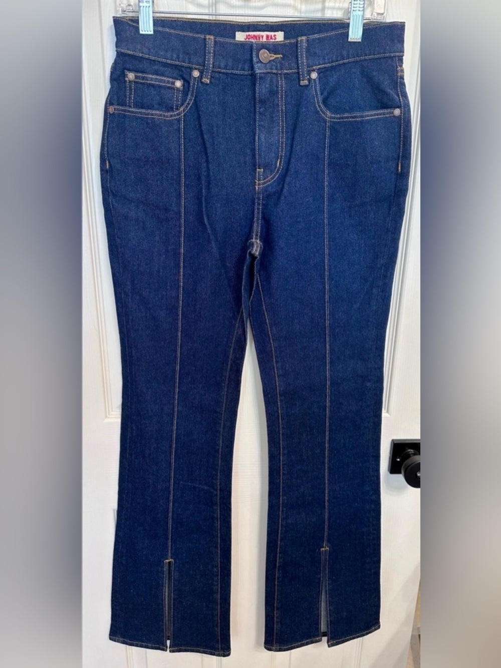 Johnny Was Front Slit Back Embroidery Jeans W/Flare *See Measurements $248 - Picture 4 of 11